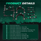 12-Piece Front Suspension Kit for Acura TSX Honda Accord (2003–2007)