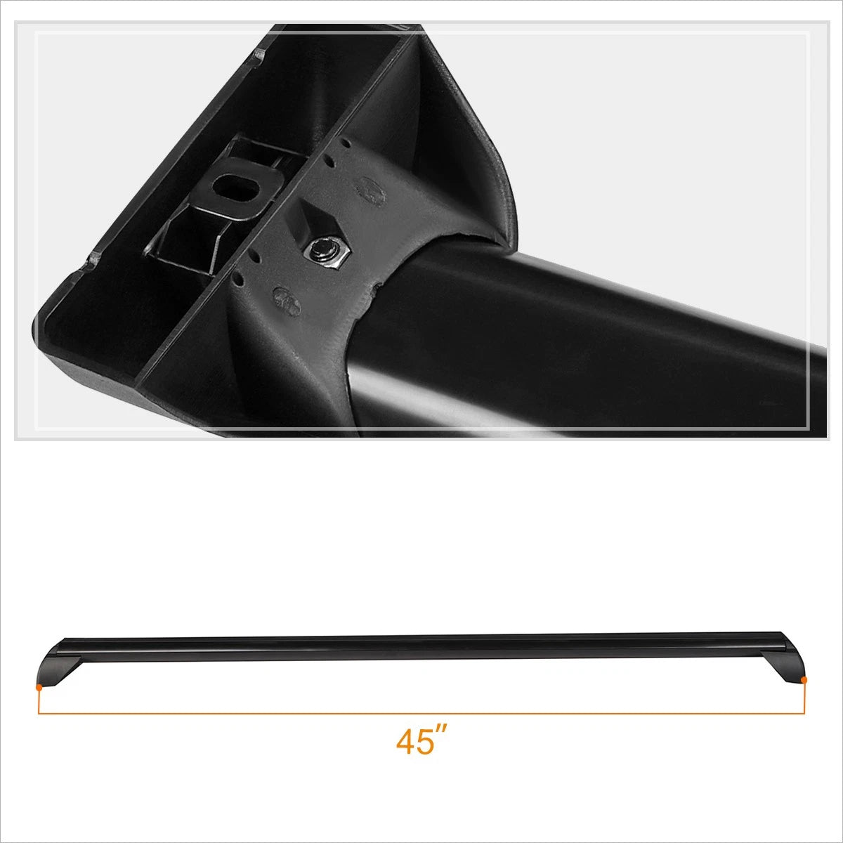 Roof Rack Crossbar for Saturn Vue (2002–2007) - OE Style, Aluminum, Black