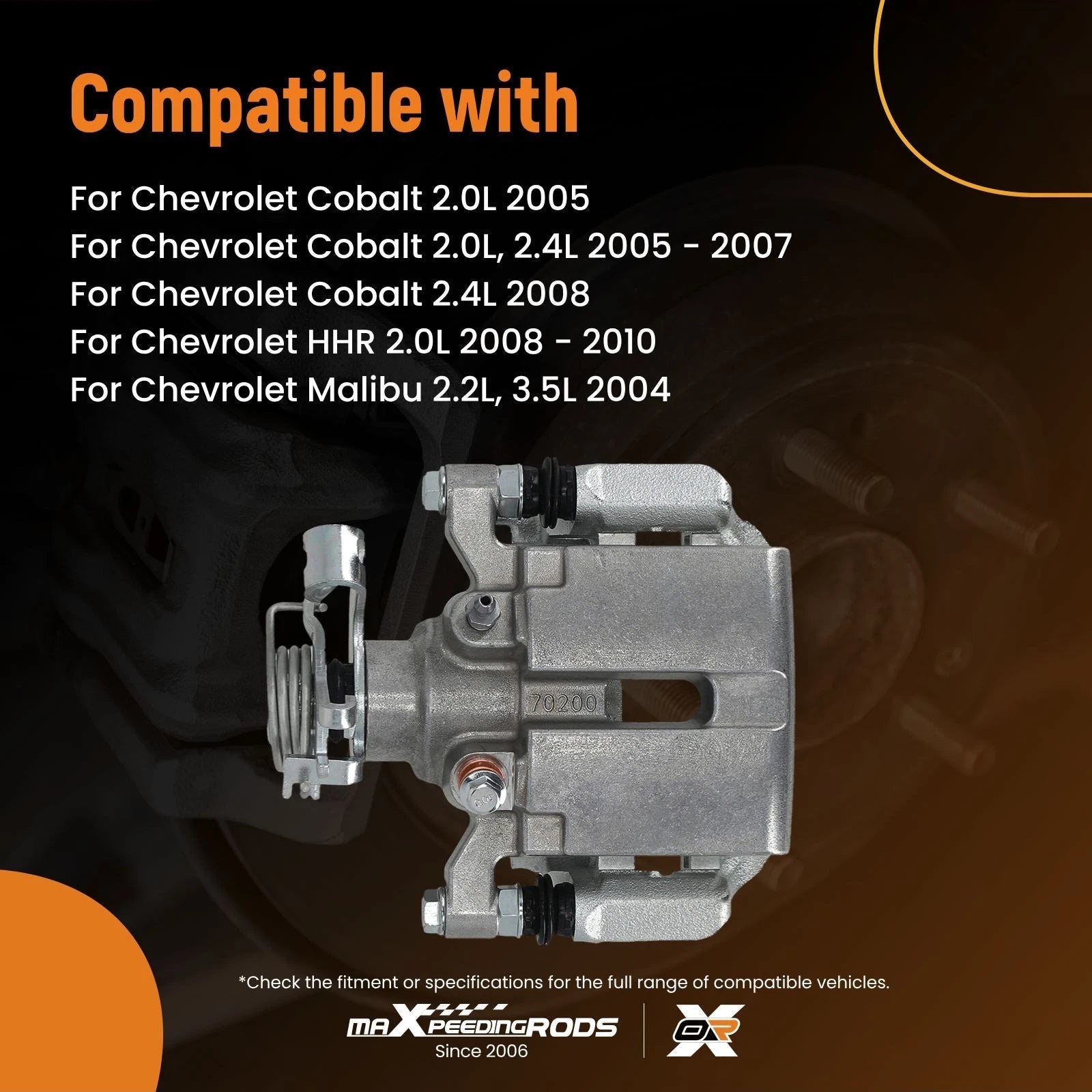 Rear Right Brake Caliper for Chevrolet Cobalt (2005–2008)