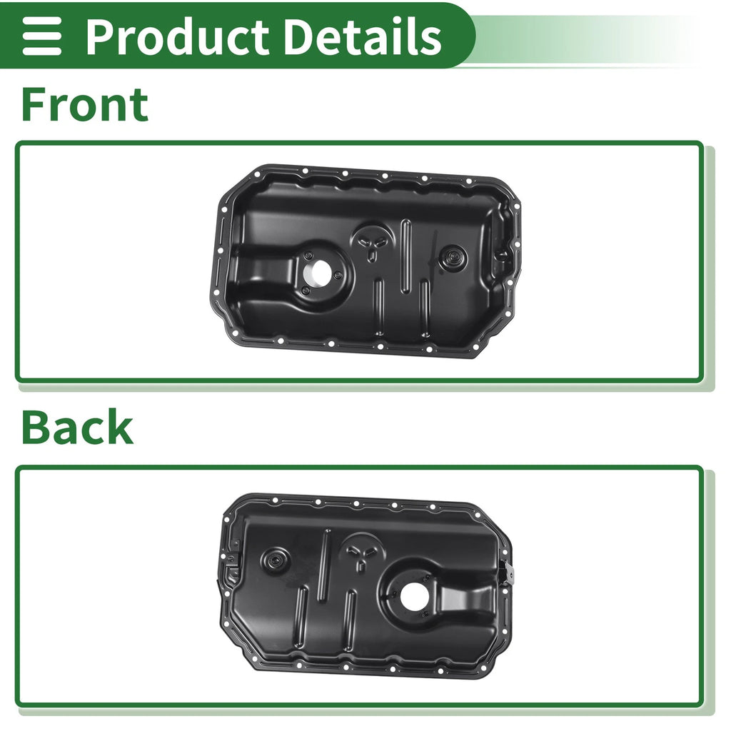 1 Pc Engine Oil Pan No.06E103600C for Audi A4 (2007–2015) Iron Black