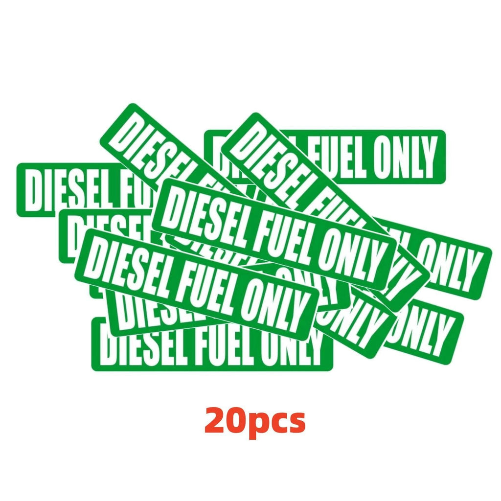 20pk Diesel Fuel Only Vinyl Decals for Fuel Door Markers
