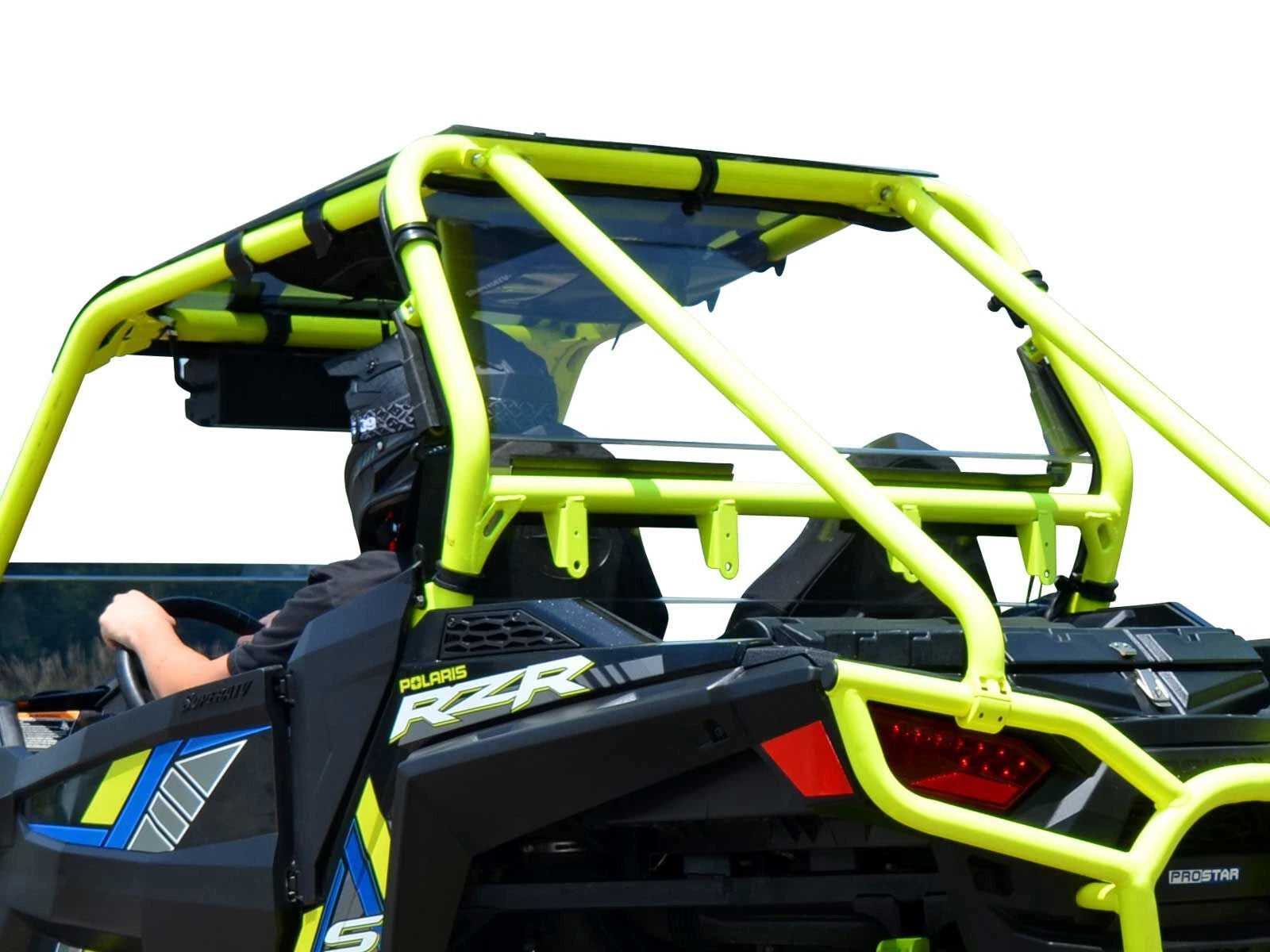 SuperATV Heavy Duty Rear Windshield for Polaris RZR S 1000 (2016–2020)