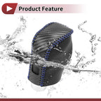 Gear Shift Knob Cover for Nissan Altima (2019–2024) Black Carbon Fiber Blue