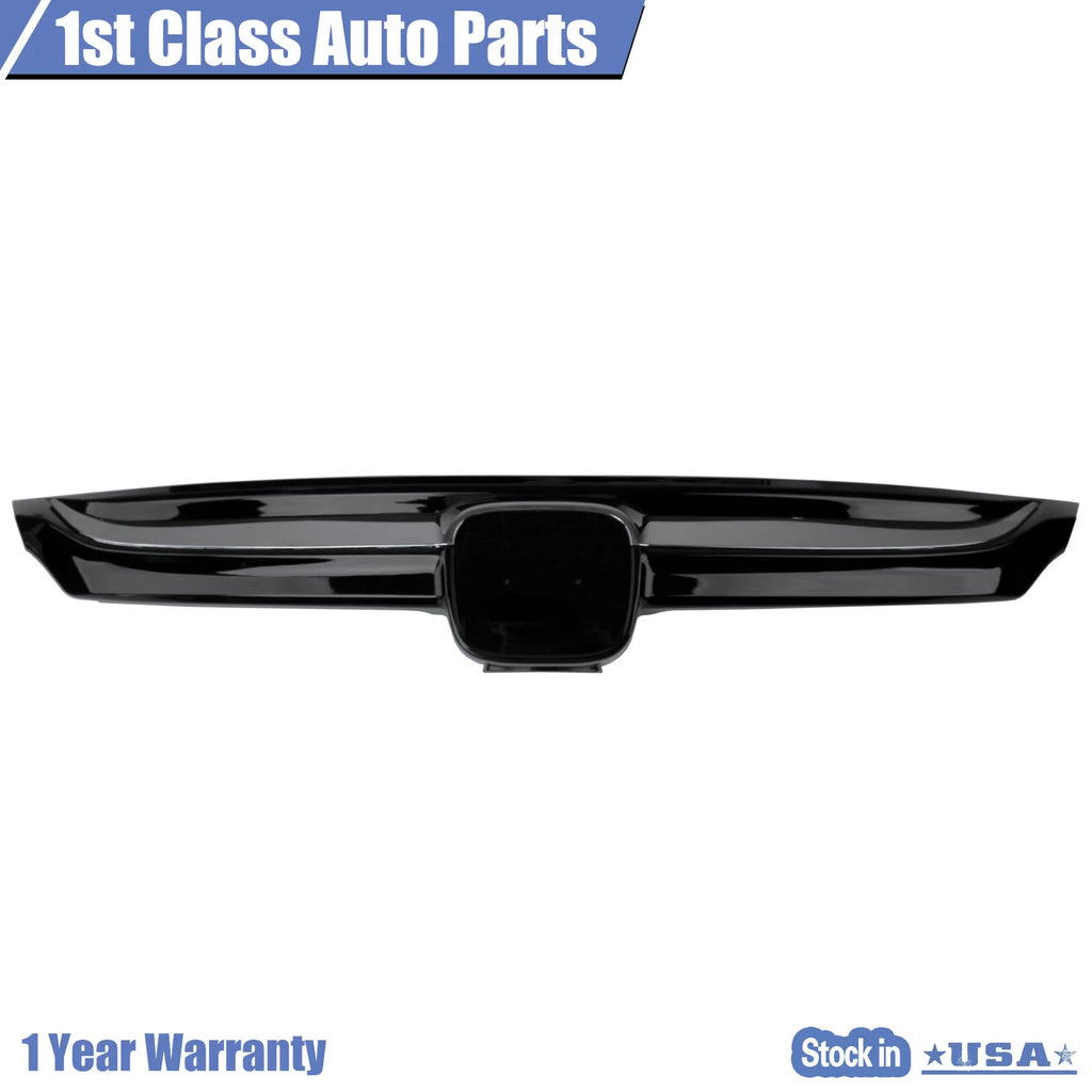 Glossy Black Sport Style Front Grille with Chrome Garnish for Honda Accord (2018–2020)