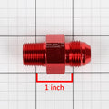 Red 8-AN Flare to 3/8" NPT Fitting Coupler Adapter with 1/8" Port