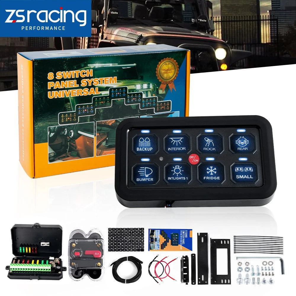 8 Gang Switch Panel for Auto-Dimmable RGB Lighting (Universal)