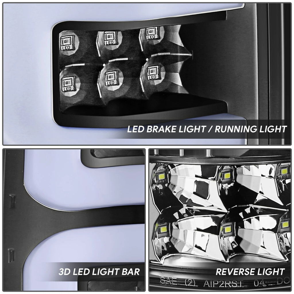 Full LED 3D C-Tube Tail Brake Light Stop Lamp for Ford F150 Lobo (2004–2008)