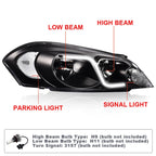 LED DRL Headlights for Chevy Impala (2006–2016) Black Housing