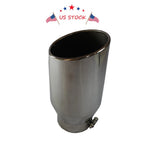 Pair Exhaust Tips for Universal Fit (2.5" Inlet, 4" Outlet, 9" Long)