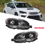 Headlight Assembly for Subaru WRX (2015–2021) Left + Right Halogen Black