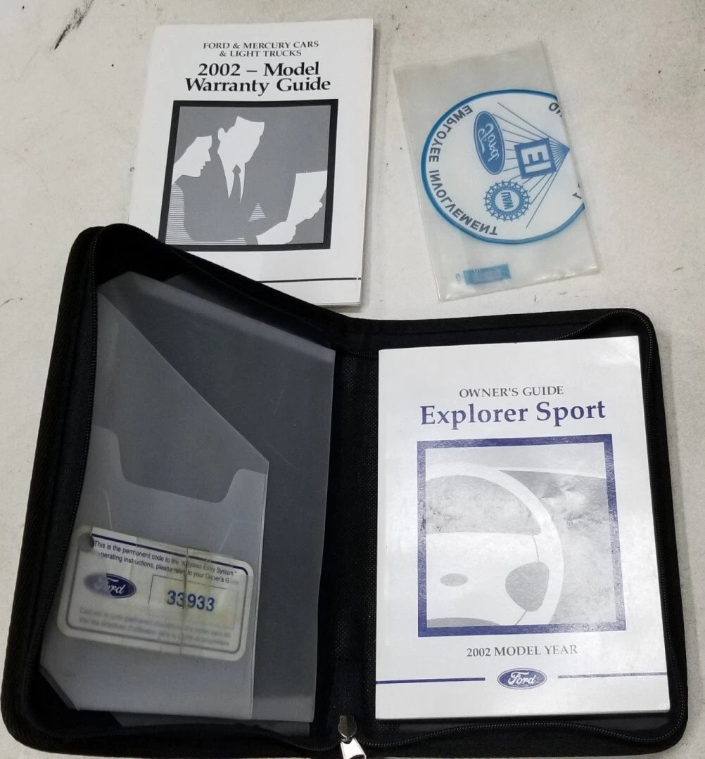 Owners Manual Inserts and Case for Ford Explorer (2002)