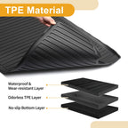 Cargo Liner Rear Trunk Mat for Honda Civic (2016–2021) TPE Vertical Stripes