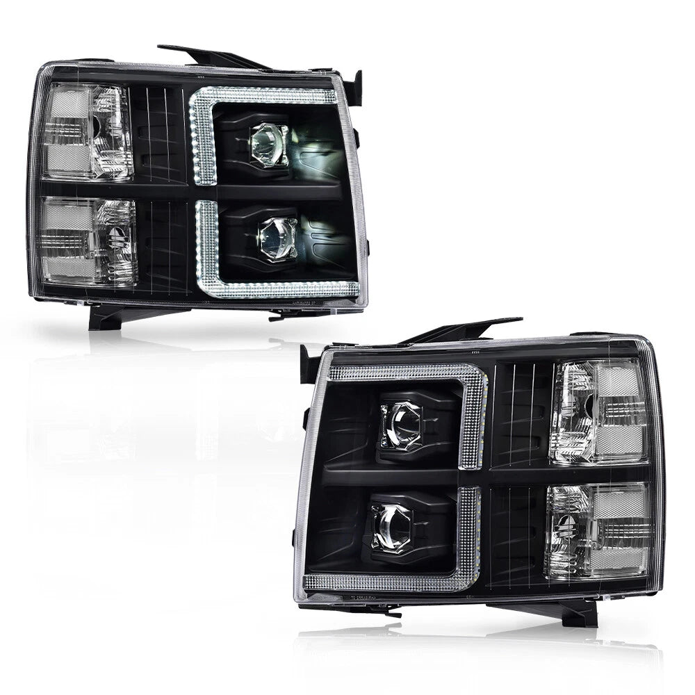 LED Projector Headlights for Chevy Silverado 1500/2500/3500 (2007–2013)