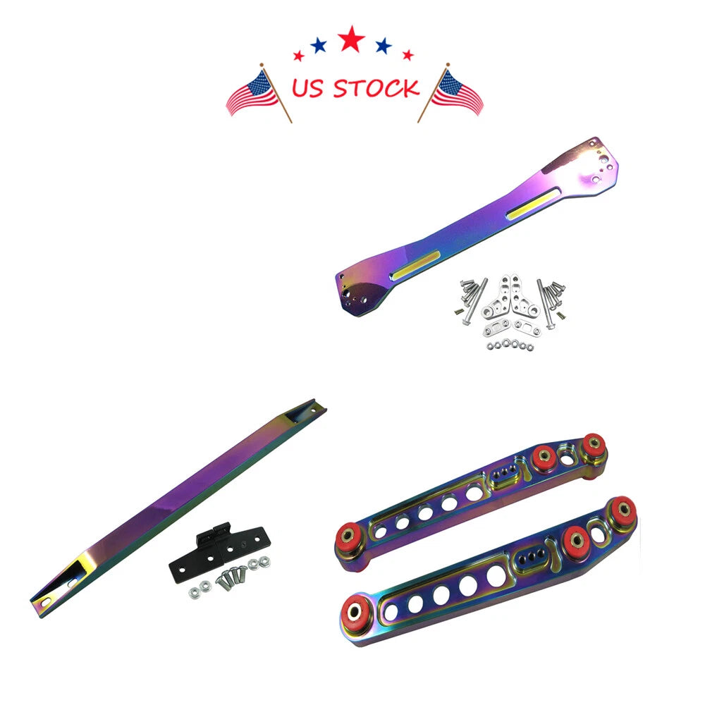 Neo Chrome Rear Subframe Brace Tie Bar for Honda Civic (1996–2000)