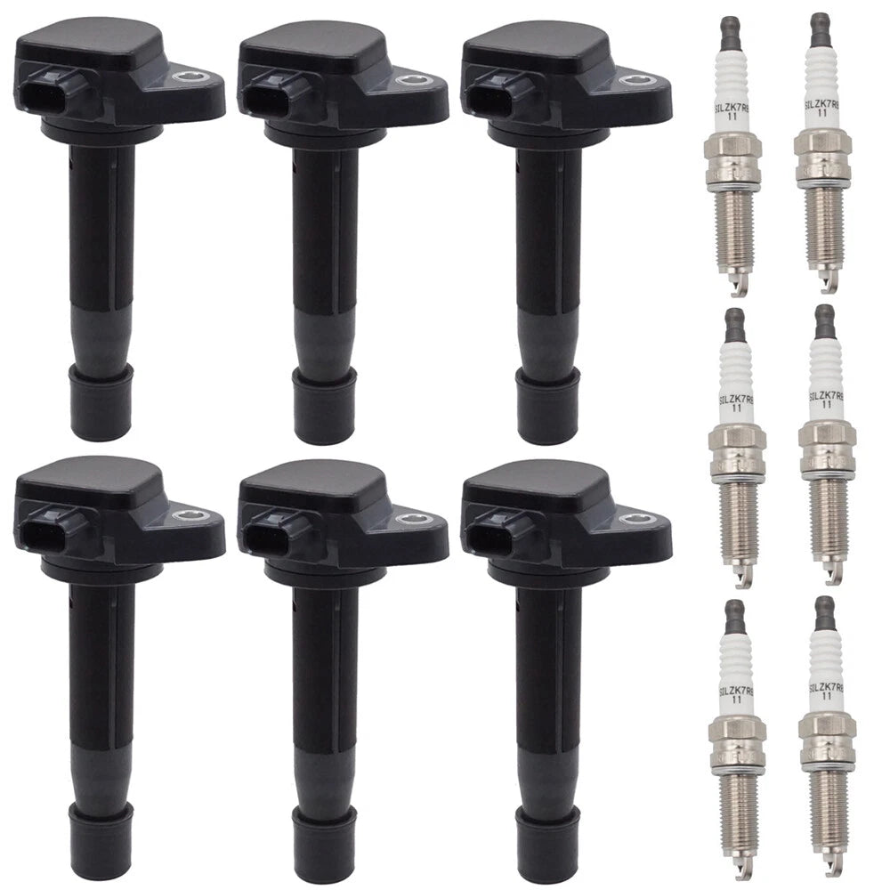 6X Ignition Coils + 6X Spark Plugs for Honda Ridgeline Pilot (2006–2015)
