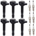 6X Ignition Coils + 6X Spark Plugs for Honda Ridgeline Pilot (2006–2015)