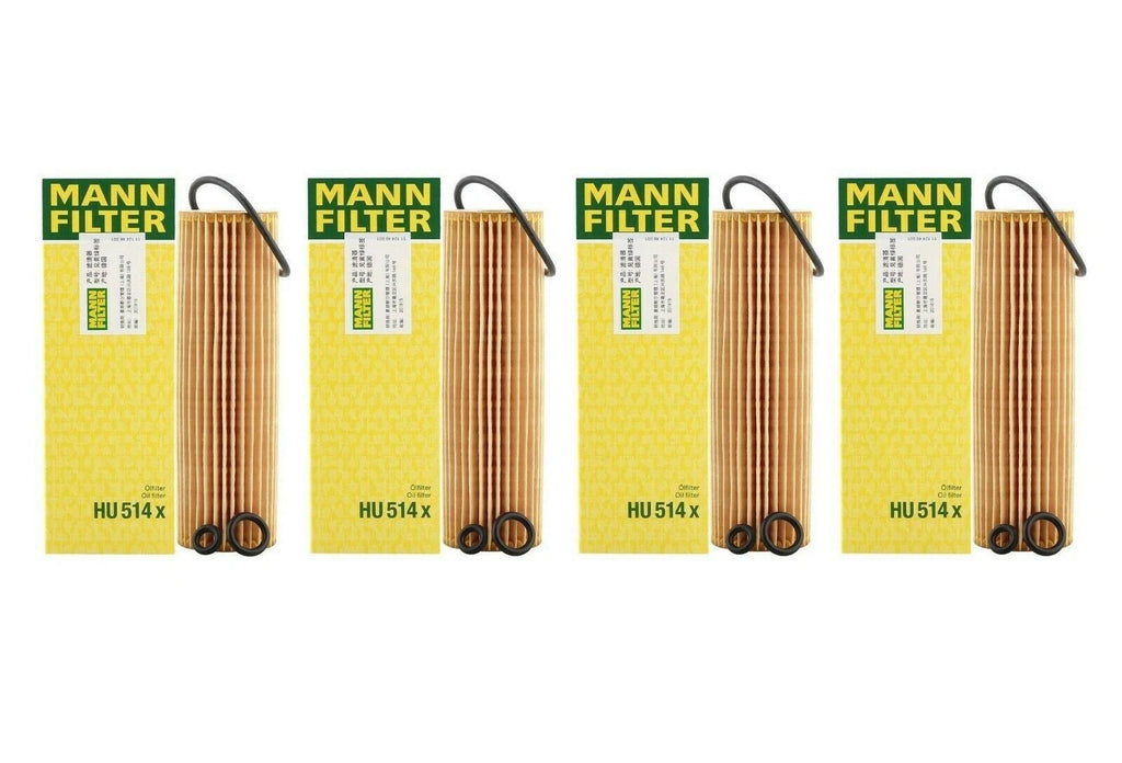 Set of 4 Engine Oil Filters for Mercedes W203 S203 A203 C230 (2003–2005)