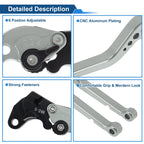 Short Brake Clutch Levers for Suzuki GSXR600 (1997–2003) Titanium Tone 1Pair
