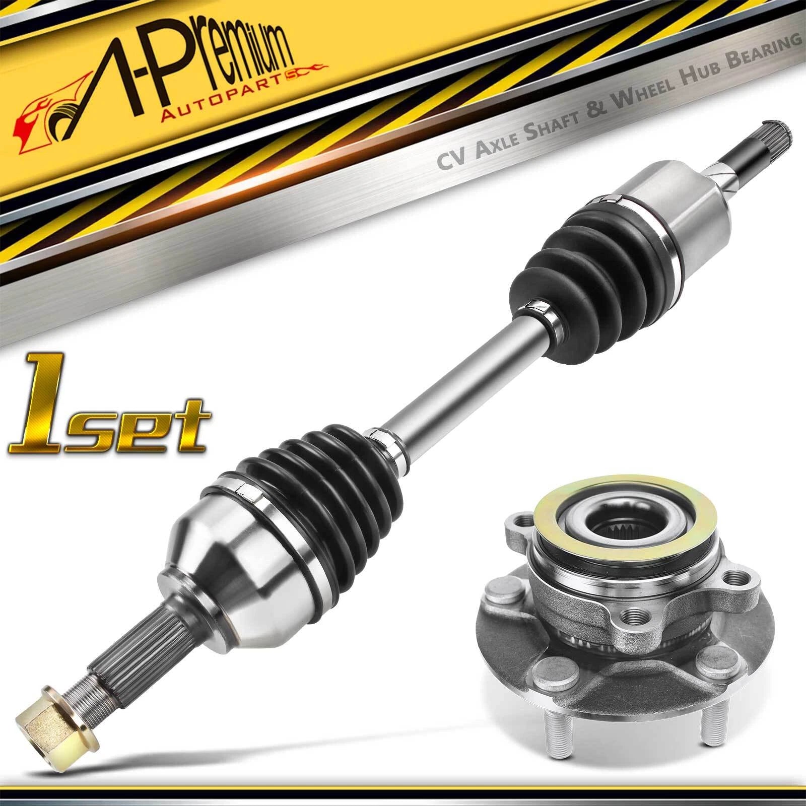 2X CV Axle and Wheel Hub for Nissan Rogue (2008–2013)