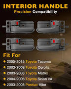Set of 4 Interior Door Handles for Toyota Tacoma (2003–2015)