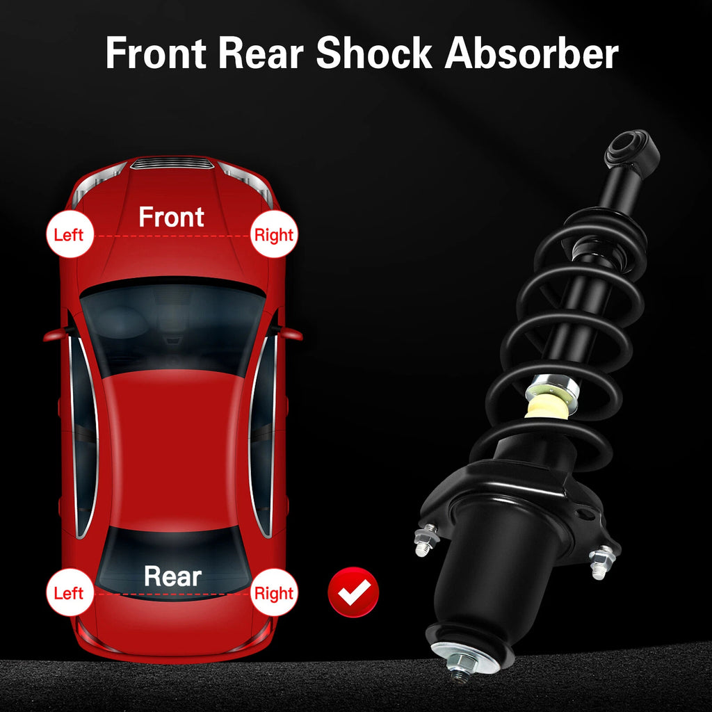 Set of 2 Rear Shocks Struts & Coil Spring Assembly for Toyota Prius (2004-2009)