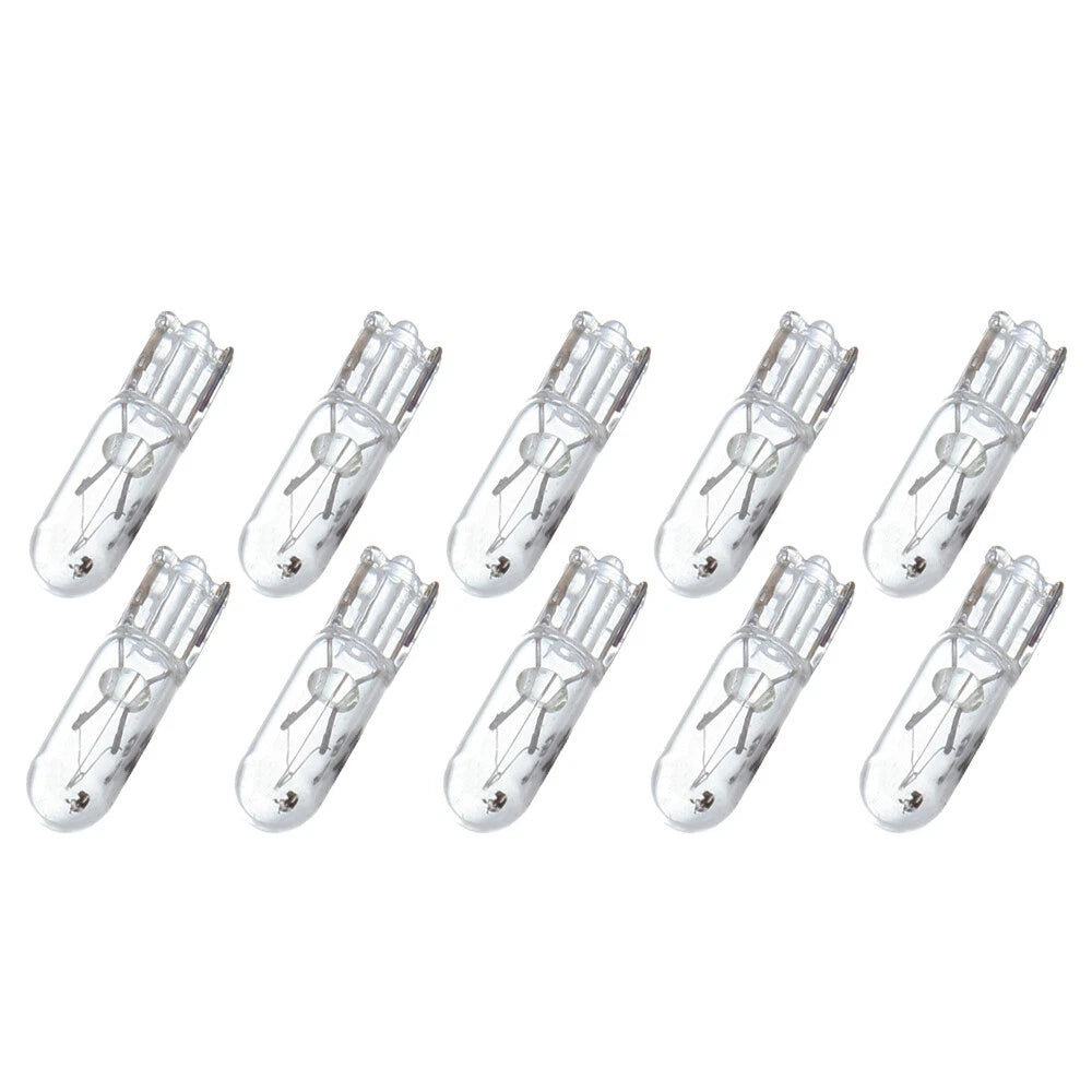 10pcs T5 Mini-Wedge Halogen Bulbs for Instrument Cluster (Universal)