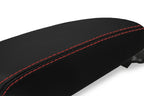 Console Lid Armrest Cover for Hyundai Kona (2018–2020) Carbon Fiber Red Stitch