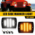 Smoked Lens LED Side Marker Signal Turn Light for Jeep Wrangler YJ (1987–1995)