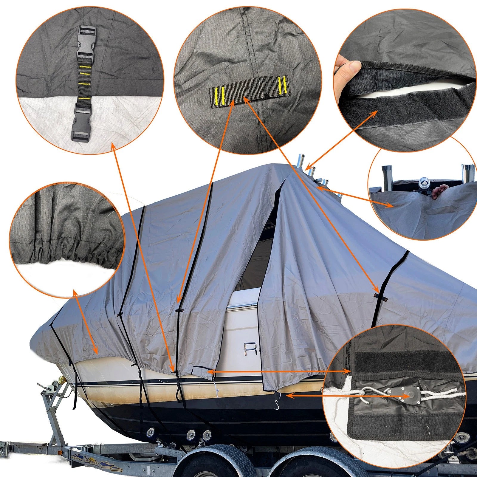 Fishing Boat Cover for Skeeter SX-2250 (600D Waterproof)