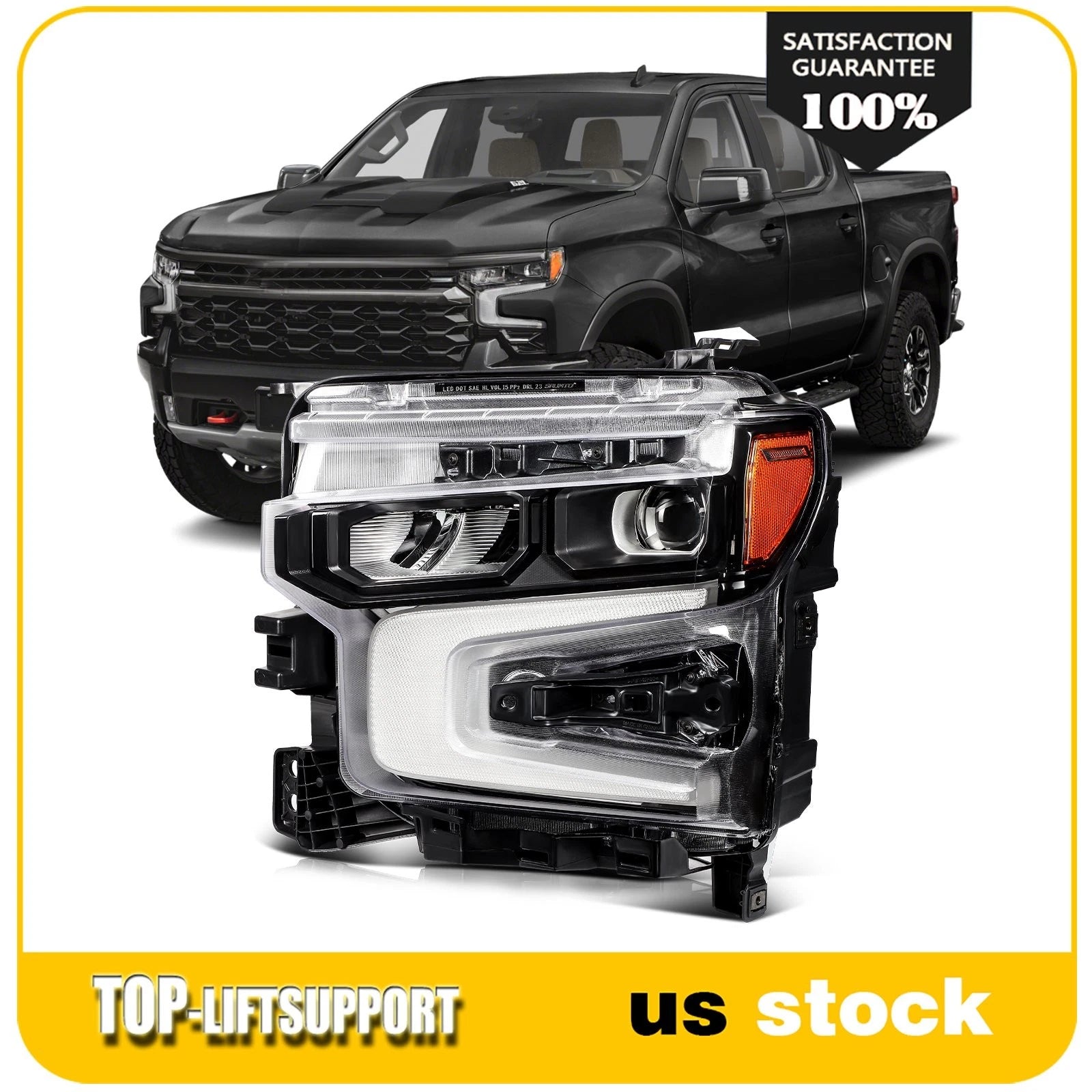 LED Headlight Assembly for Chevy Silverado 1500 (2022–2025)