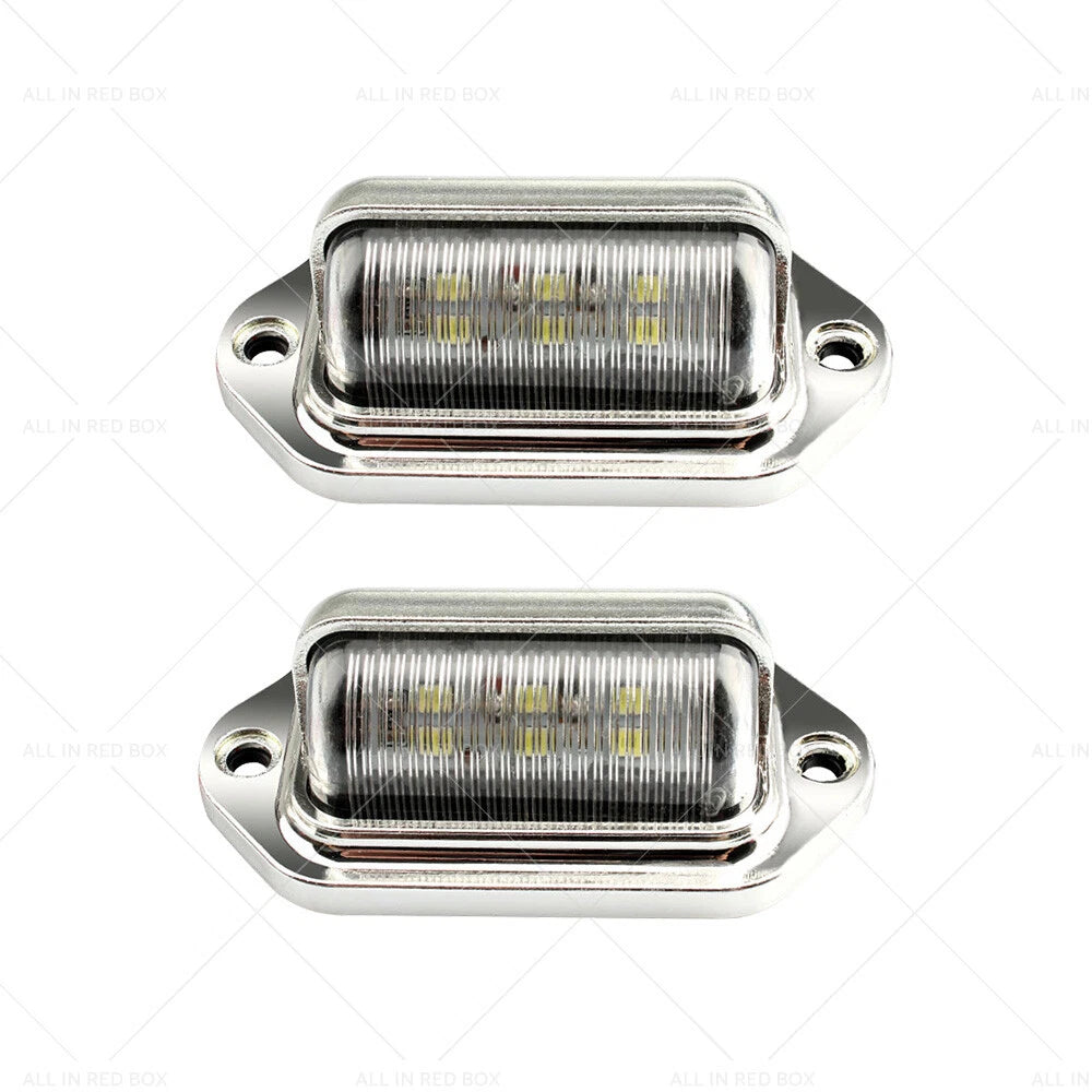 6 LED License Plate Light Lamps for Truck SUV Trailer (12V/24V)
