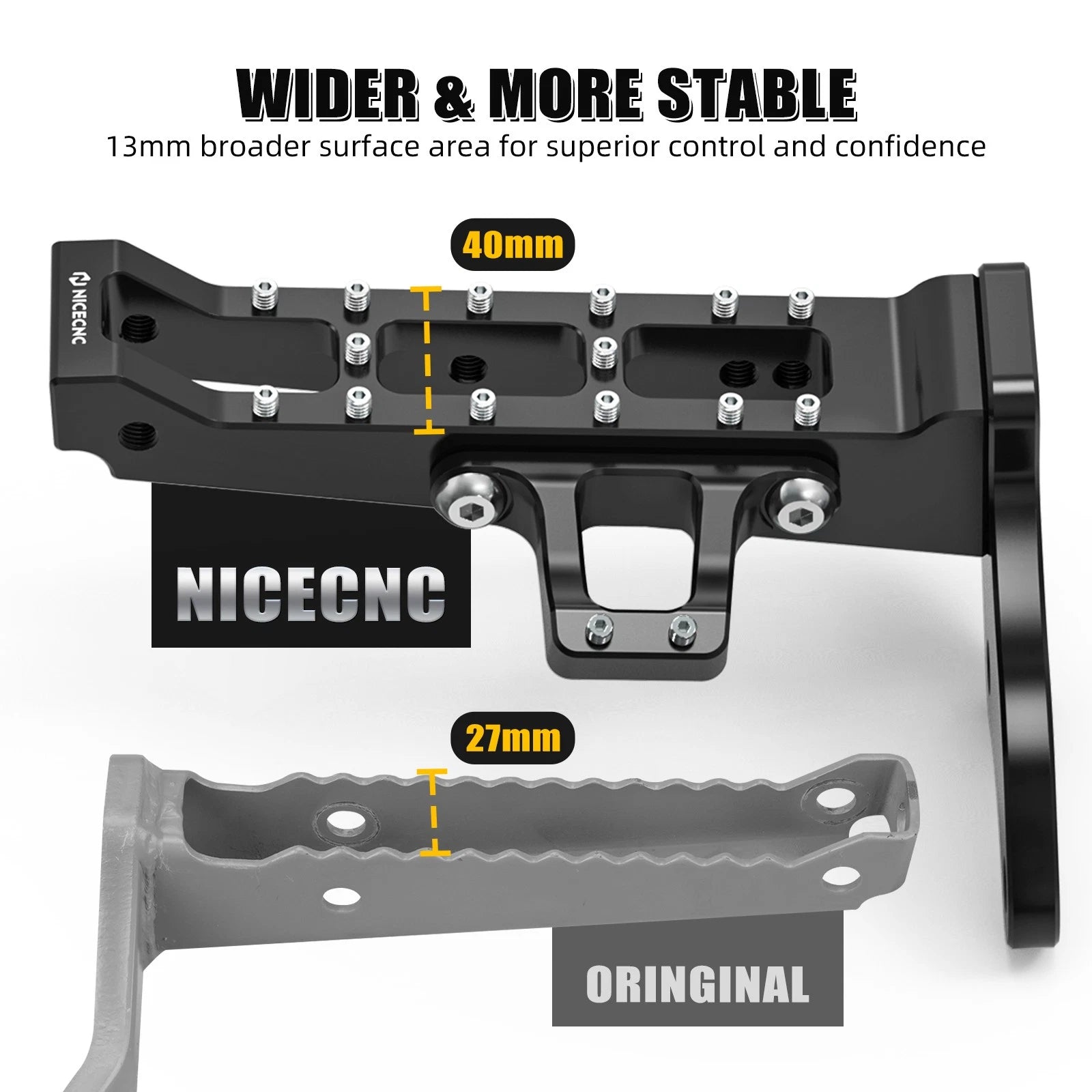 Set of 2 Extended Footrest Foot Pegs for Yamaha Banshee 350 (1987–Present)