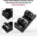 Driver Power Window Switch for Audi A3 Q7 A4 S4 A6 RS3 S3 (2003–2013) 4F0959851H