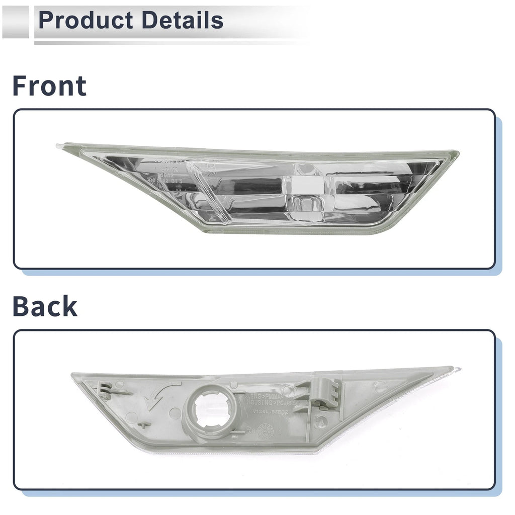 Right Side Marker Light Cover for Honda Civic (2016–2021) No. 34300TETH01 Clear