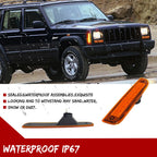 2X Amber LED Front Side Marker Lights for Jeep Cherokee (1997–2001)