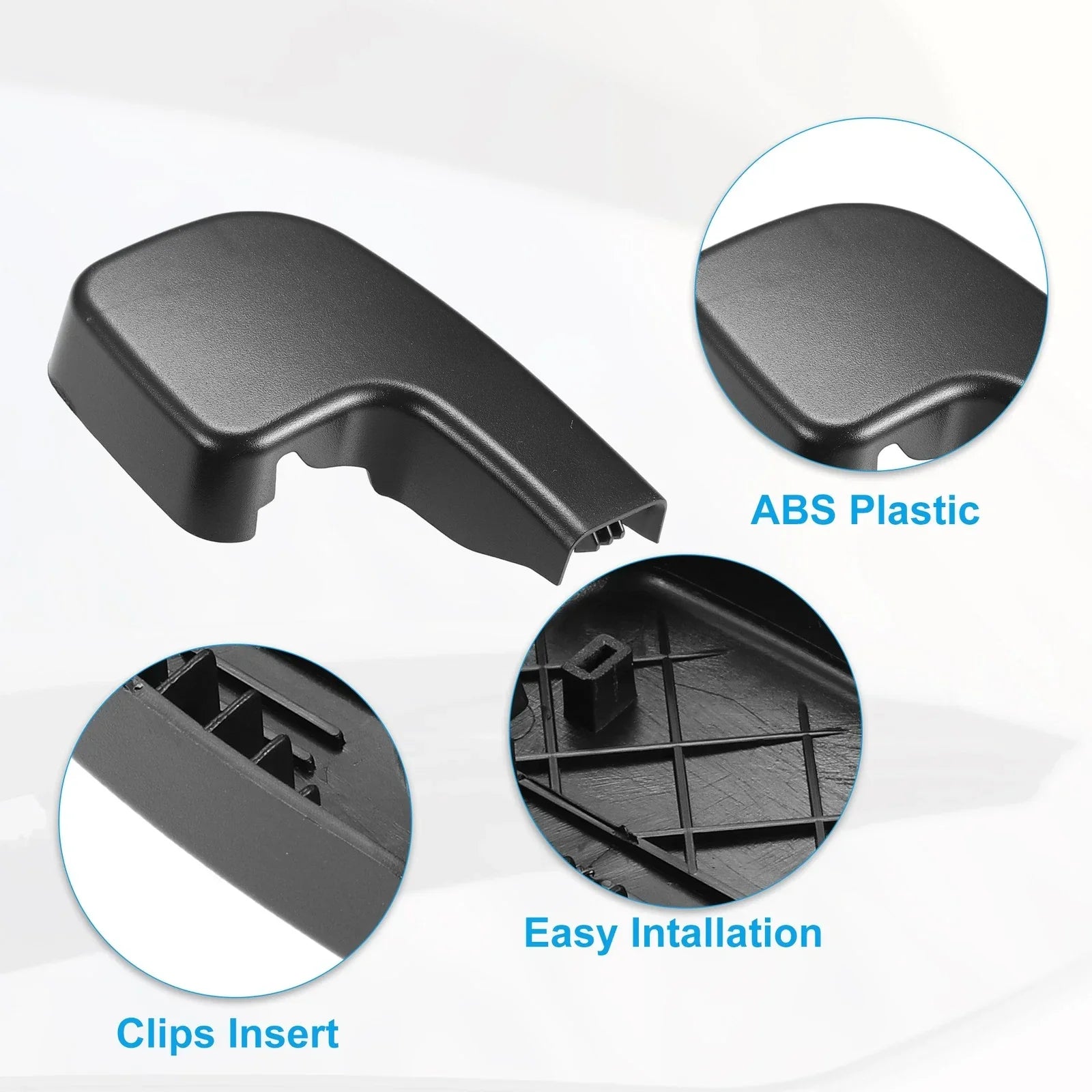 Front Windshield Wiper Arm Nut Cover Cap Black for BMW 335i (2007-2009)