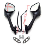 Integrated Turn Signal Mirrors for Suzuki GSXR 1000 (2005–2012) Carbon Smoke