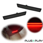 2X Rear Bumper Smoked Red LED Side Marker Lights for Dodge Challenger (2015–2023)