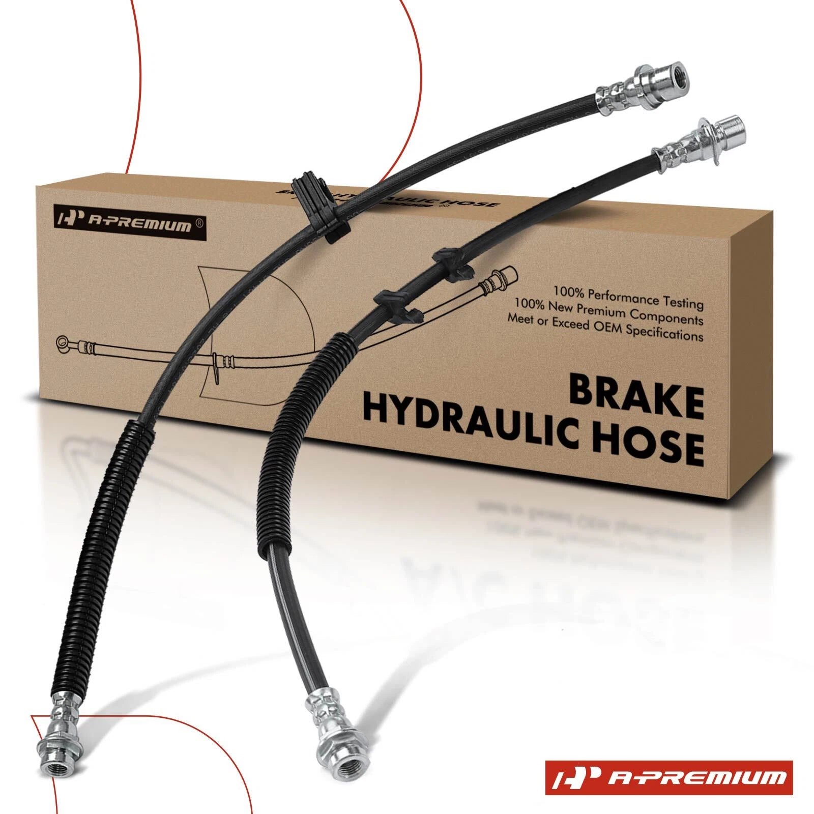 2X Rear Inner Brake Hydraulic Hose for Ford F250 F350 Super Duty (2011–2016)