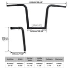 14" Rise Ape Hanger Handlebar for Harley FLST FXST Sportster 883 1200 (1986–2023)