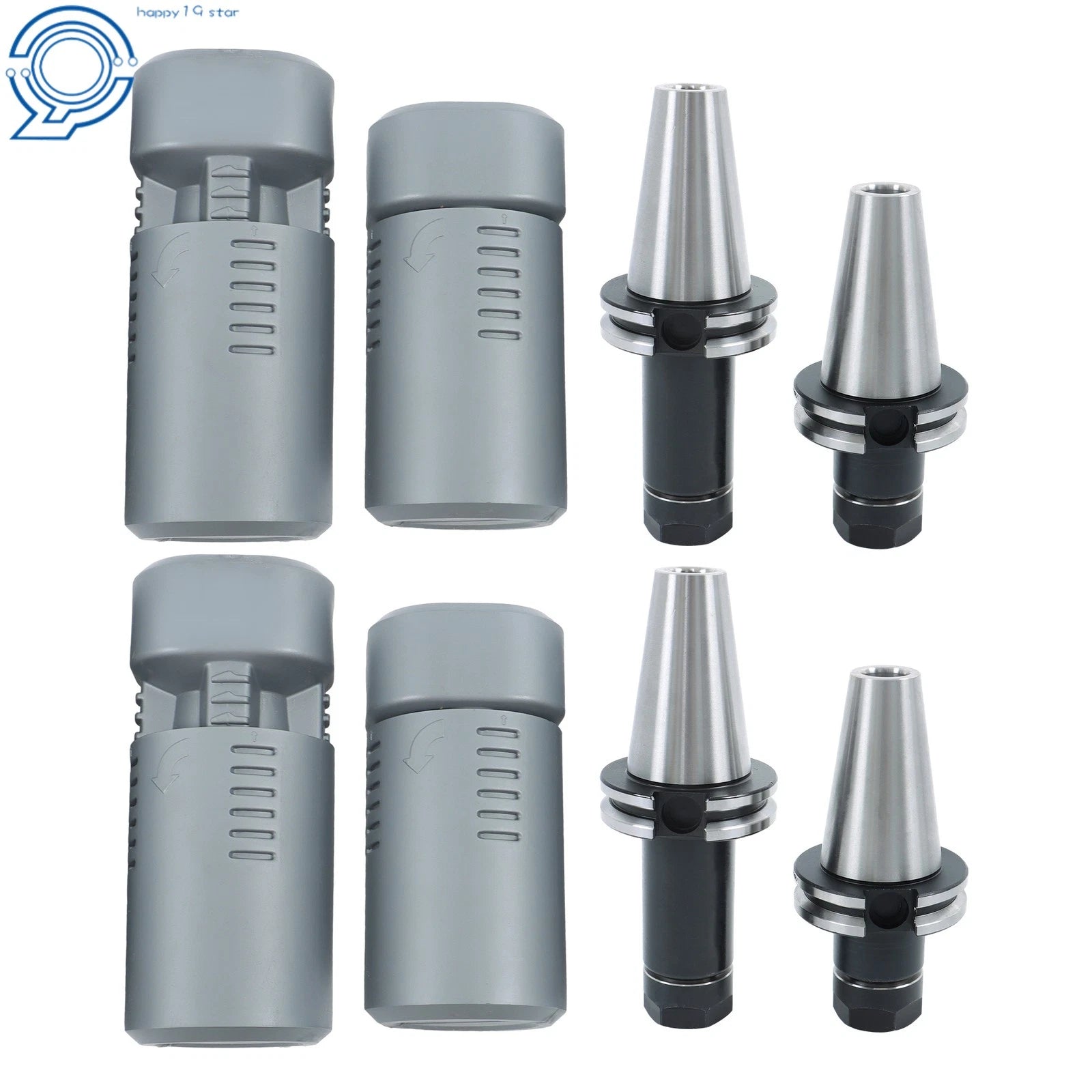 Set of 4 CAT40 ER20 Chucks for Precision Tool Holders (0.0001" Runout)