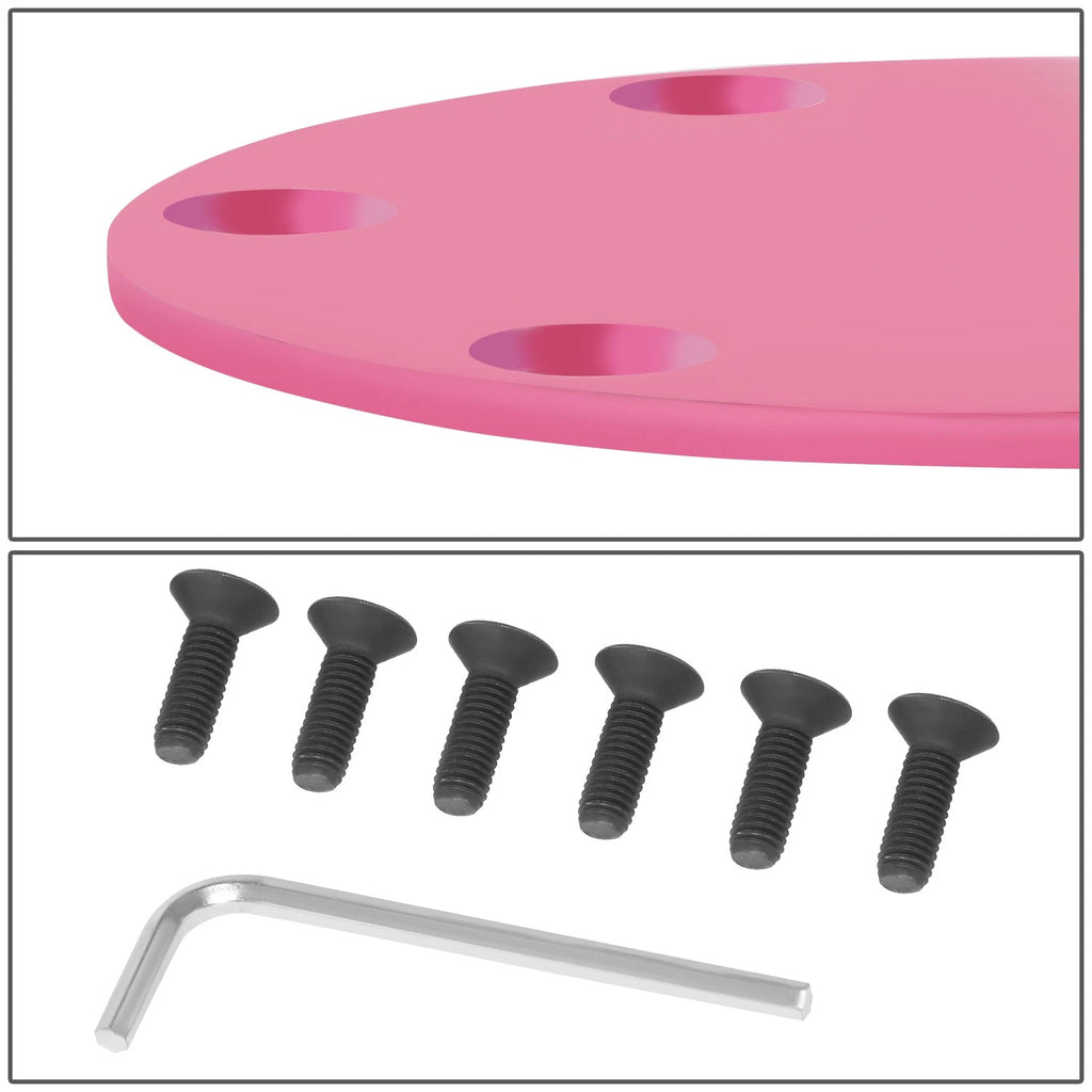 NRG Innovations Aluminum Round Steering Wheel Horn Button Delete Plate STR-250PK for Universal