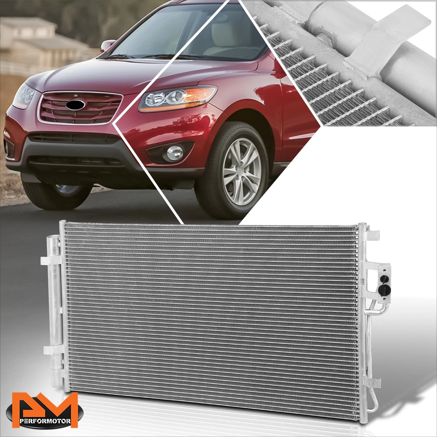 A/C Condenser for Santa Fe Sorento (2010–2015) Aluminum Core Replacement