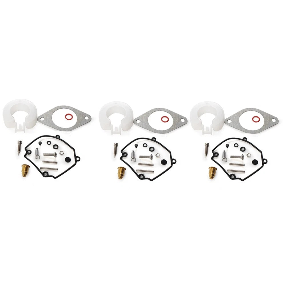 Set of 3 Carburetor Repair Kits for Yamaha Outboard 75-90HP (2T) 6H1-W0093-01-00