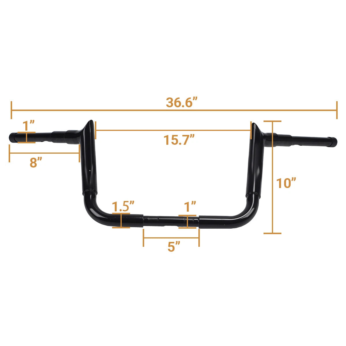 10" Meathook Ape Hanger Handlebar for Harley Street Electra Glide (1982–2022)
