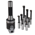 Set of 9 Boring Heads for Bridgeport (R8 Shank)