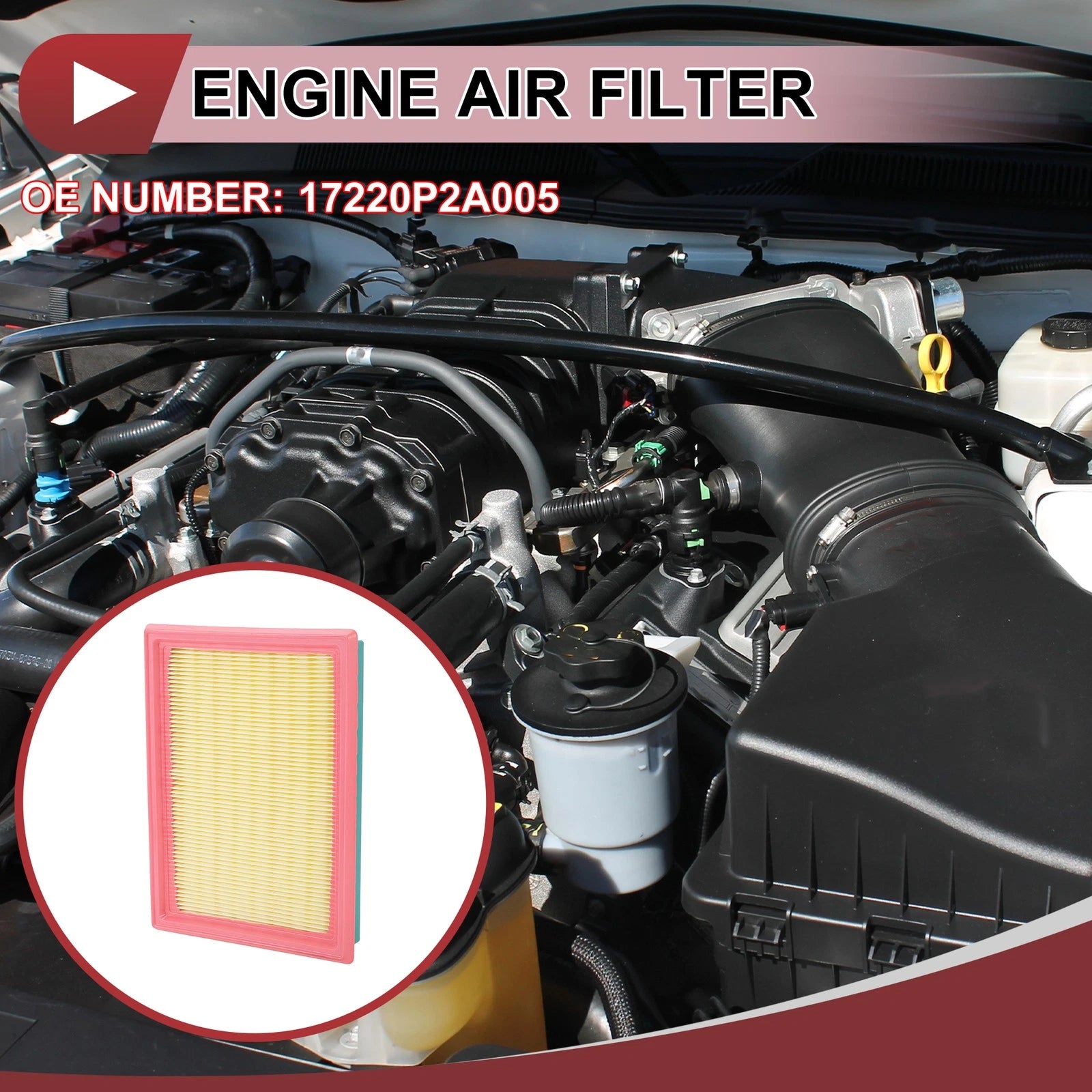 Car Engine Air Filter No. 17220P2A005 for Honda Civic (1996–2000)