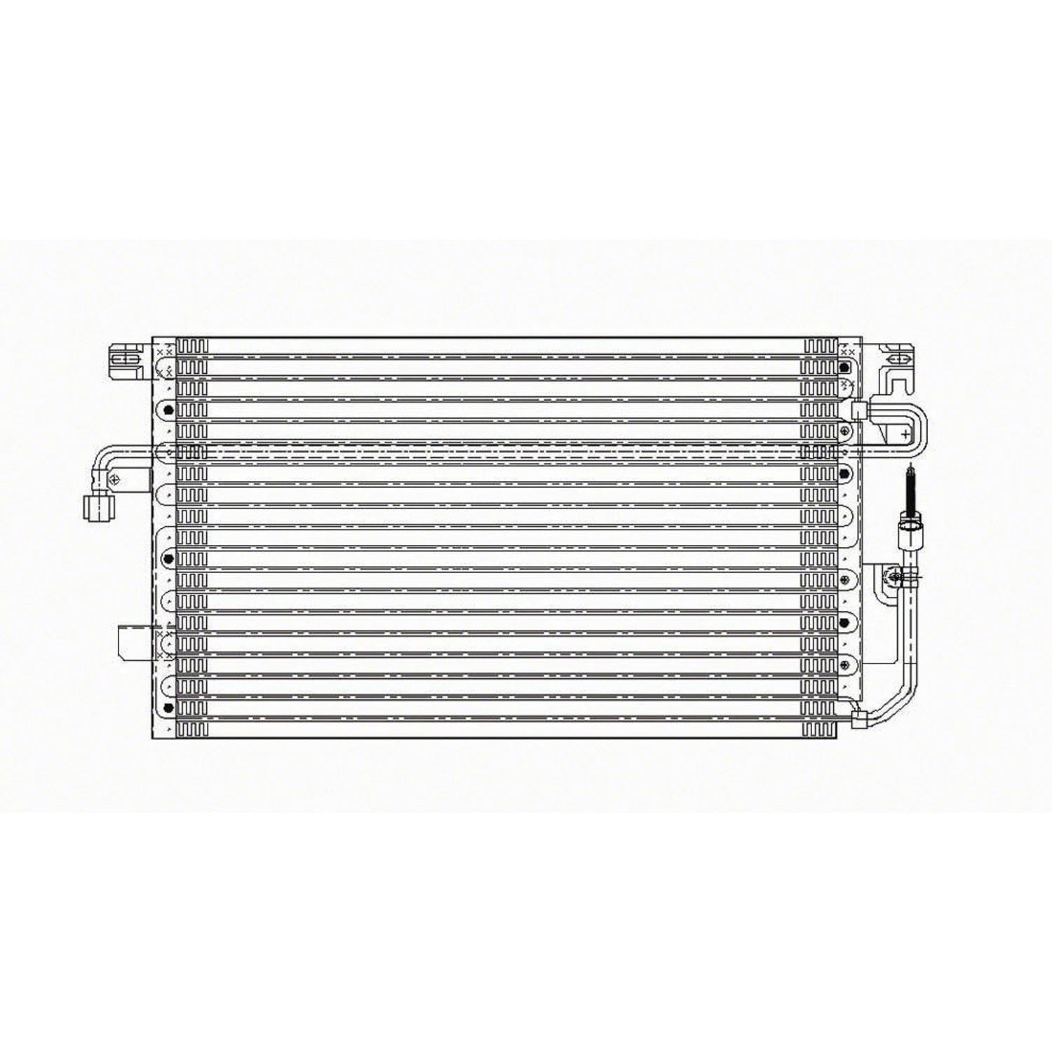 Replacement A/C Condenser w/Internal Transmission Cooler (See Compatible Chart)