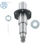 7000lbs Round Spindle Kit w/Brake Flanged E-Z Lube #42 for Trailer Axle (11' × 2.25')