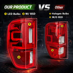 Pair LED Tail Lights with Blind Spot for Ford Ranger XL XLT (2019–2023)